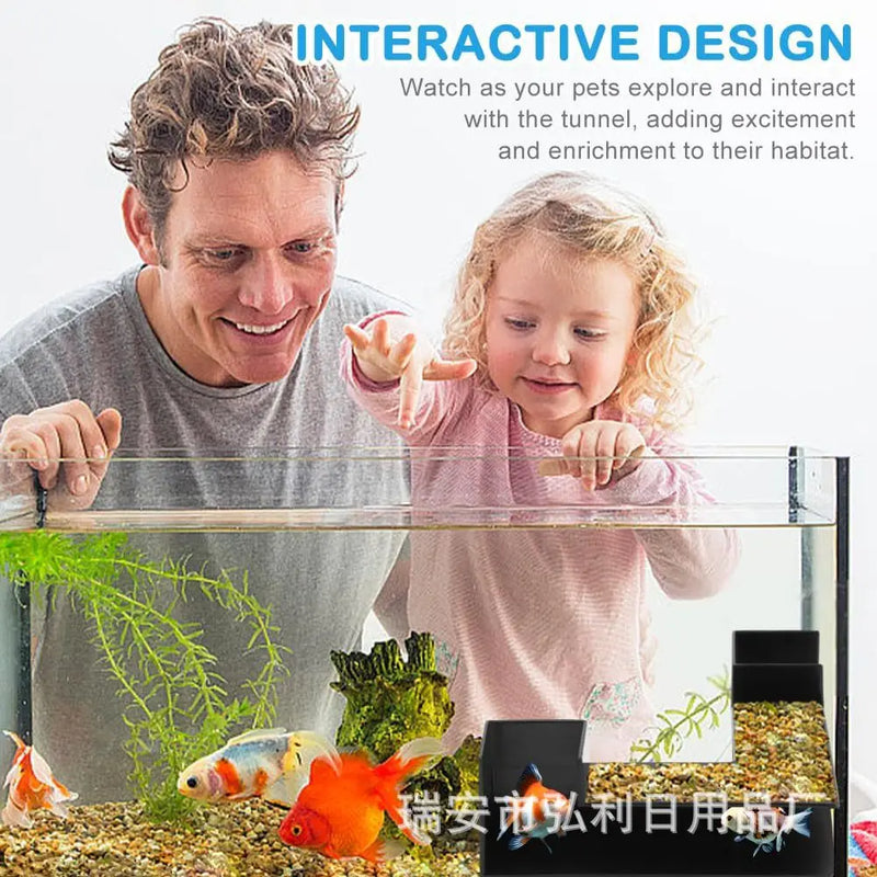 Underground Tunnel Aquarium Decor for Fish and Shrimp