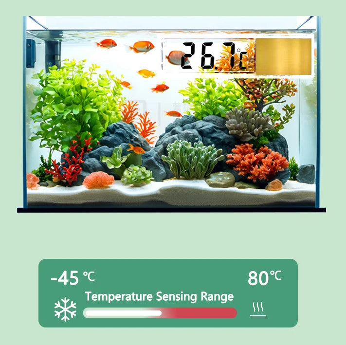 Aquarium-Thermometer mit 3D-LED-Display