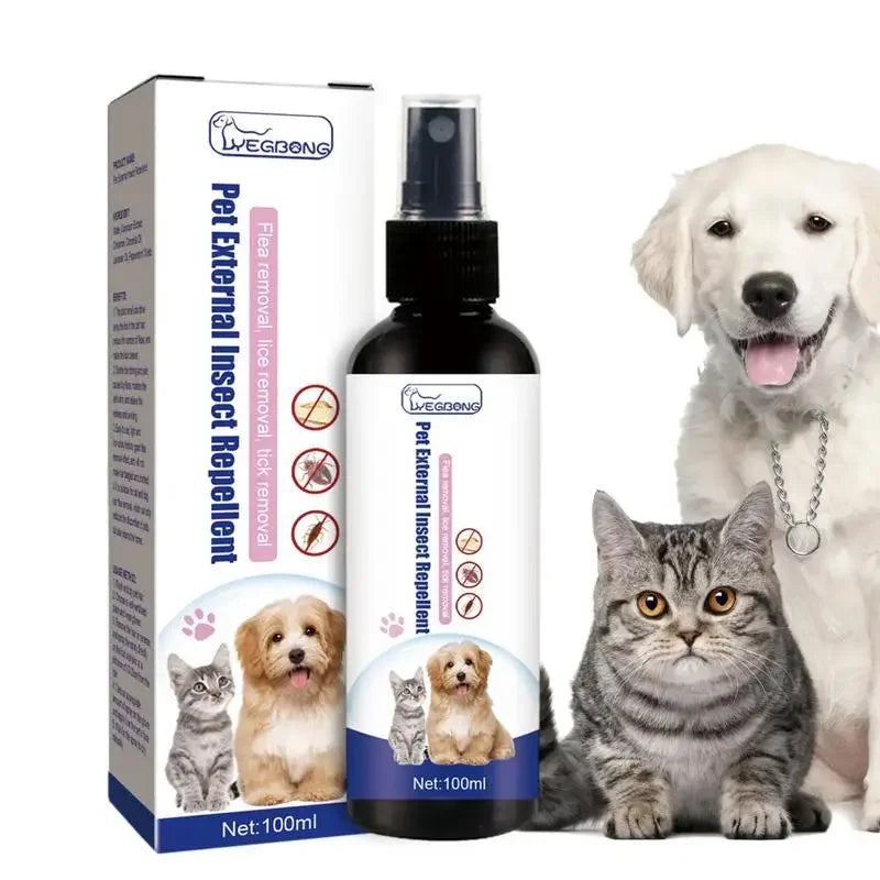 Spray Natural Antipulgas y Garrapatas para Perros y Gatos