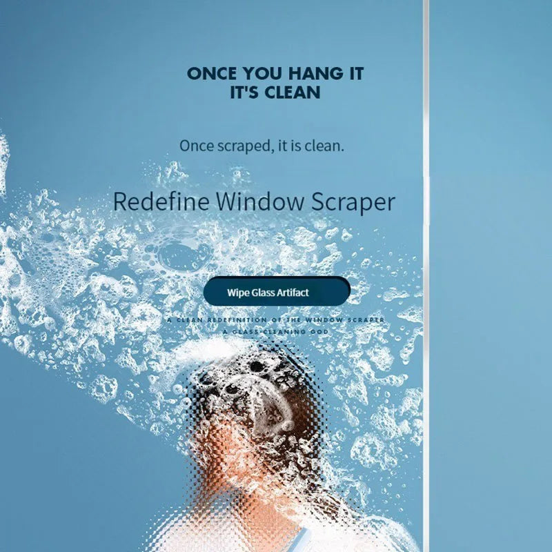 360° Rotating Shower Squeegee with Silicone Holder