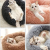 Lit pour animaux en peluche rayé et douillet