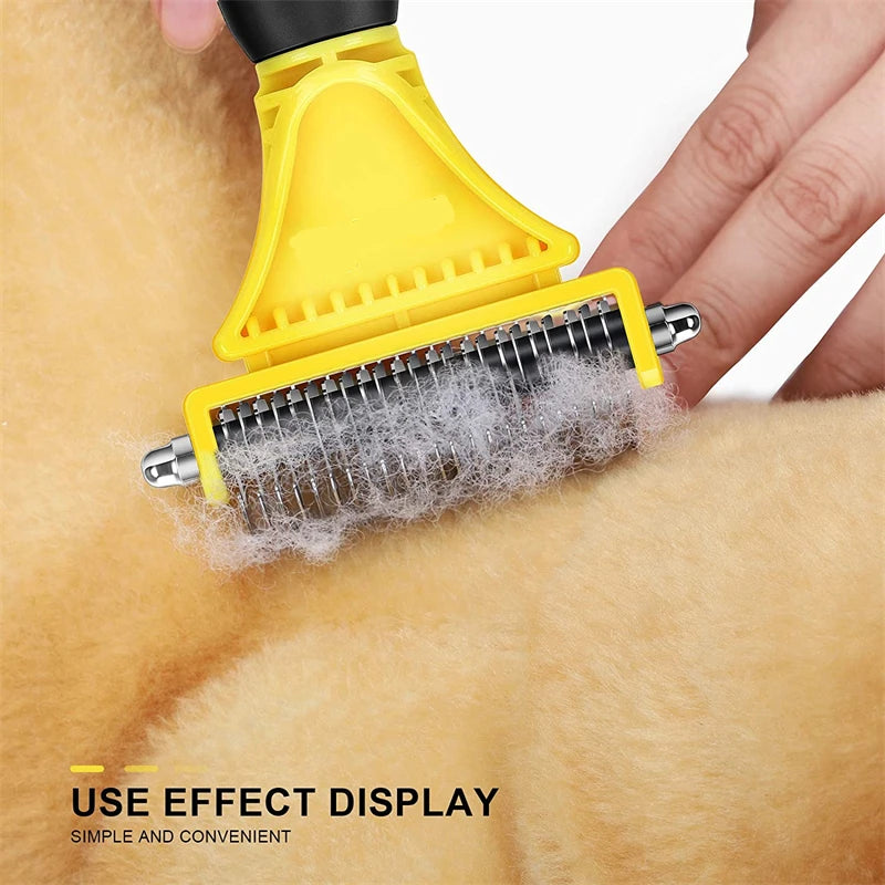 Two-Sided Stainless Steel Pet Grooming Brush