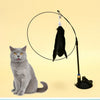 Suction Cup Cat Teaser Wand with Feather Toy and Bell