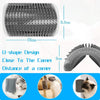 Cat Corner Scratcher with Self-Grooming Bristles and Catnip