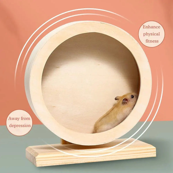 Golden Bear Wooden Hamster Running Wheel