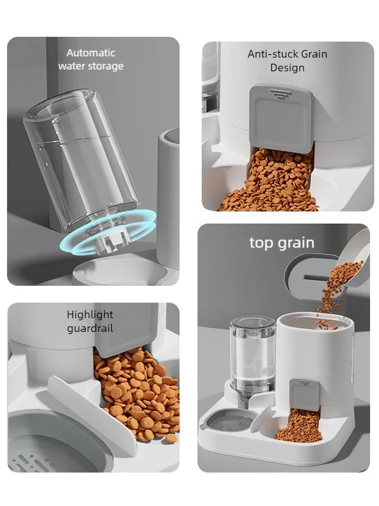 Two-in-One Automatic Pet Feeder and Water Dispenser with Large Capacity