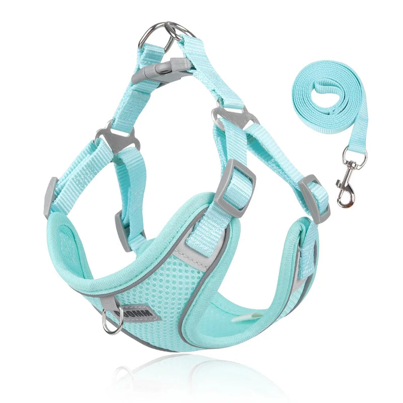 Dog Harness Leash Set with Reflective Strap for Small and Medium Dogs