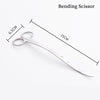 A stainless steel bending scissor tool used for aquarium cleaning.