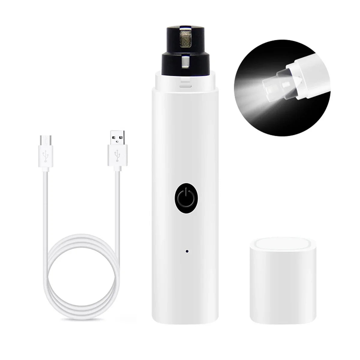 Rechargeable Electric Pet Nail Grinder with LED Light