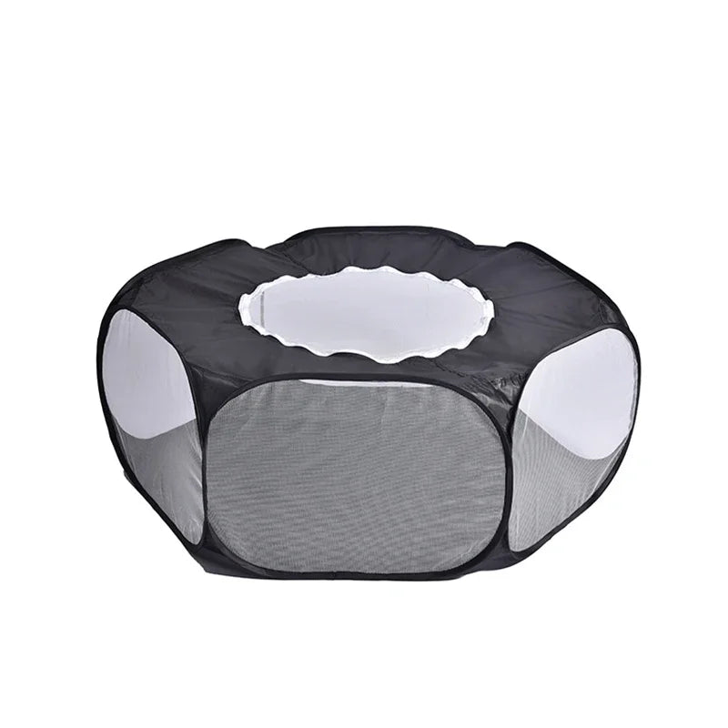 Foldable Transparent Pet Playpen — Portable Indoor & Outdoor Tent for Cats, Small Dogs, and More