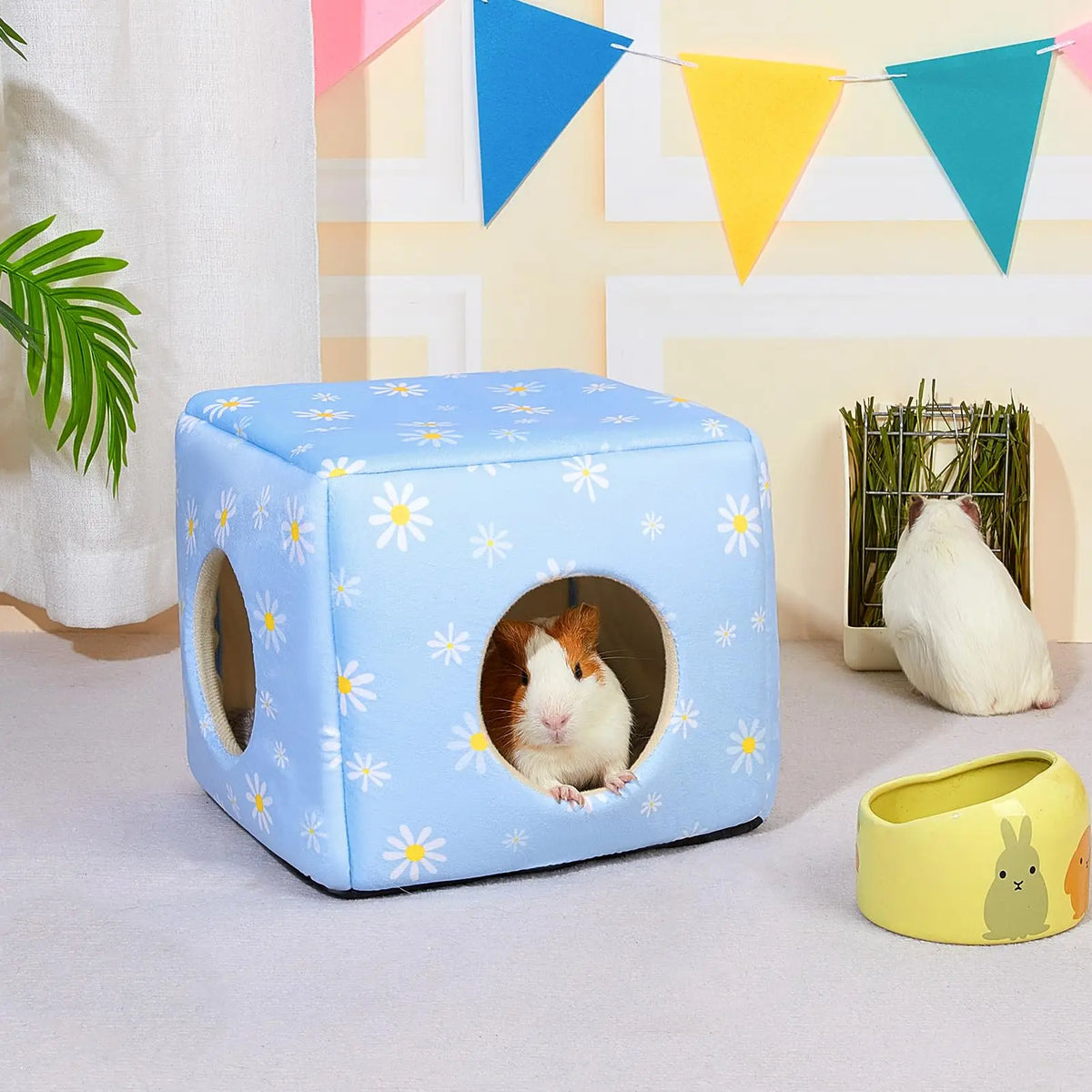 Cozy Fleece Hideout Bed for Small Pets