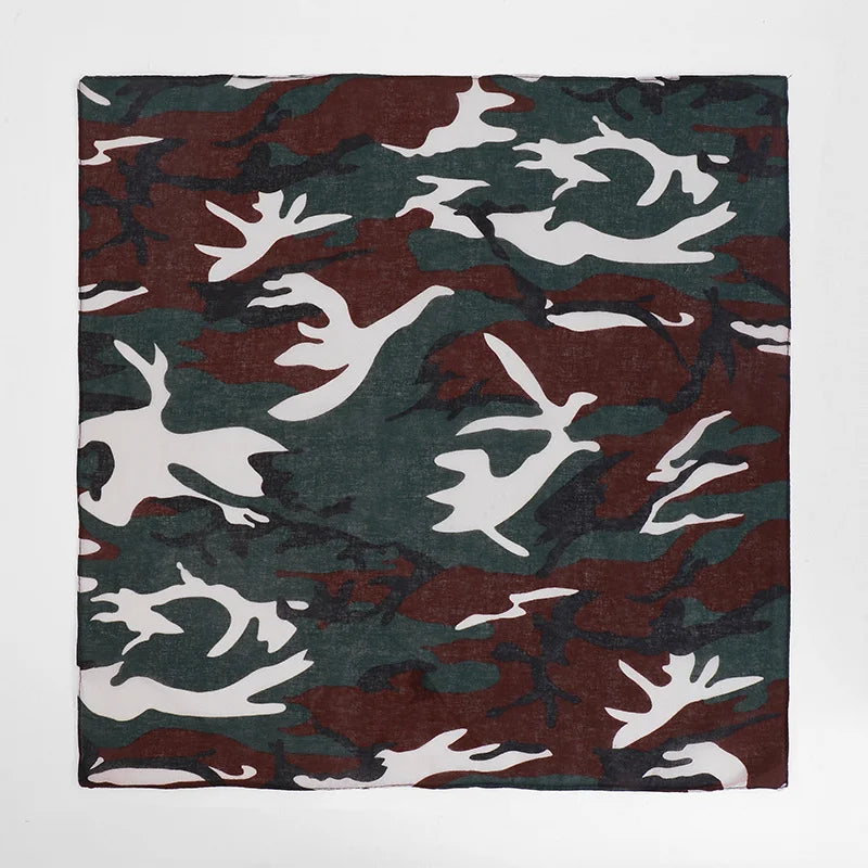 Camouflage Print Cotton Bandana – 53x53cm