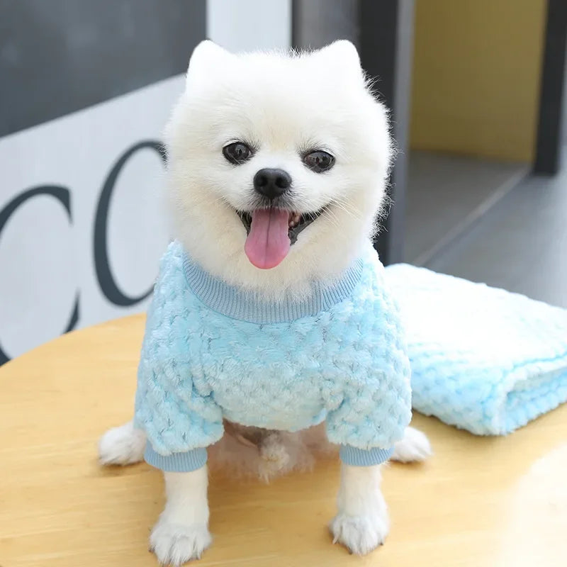 Cozy Fleece Dog Sweater for Small and Medium Breeds