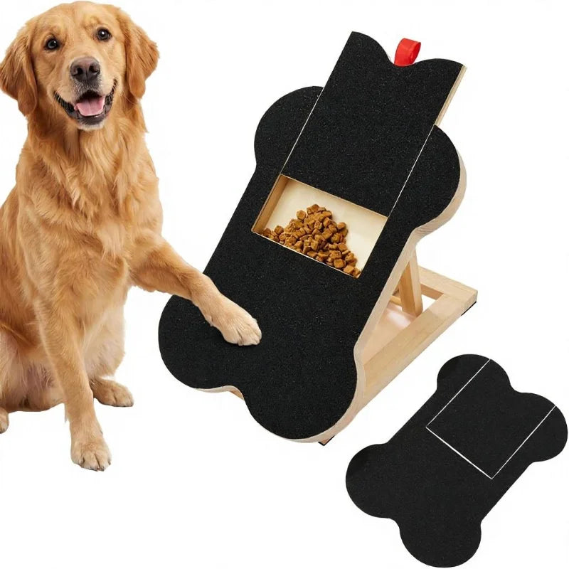 Wooden Pet Scratching Board with Pull-Out Treat Box
