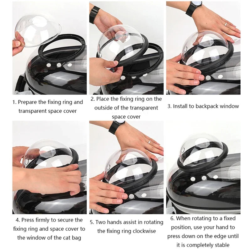 Transparent Bubble Pet Carrier Backpack for Small Dogs and Cats