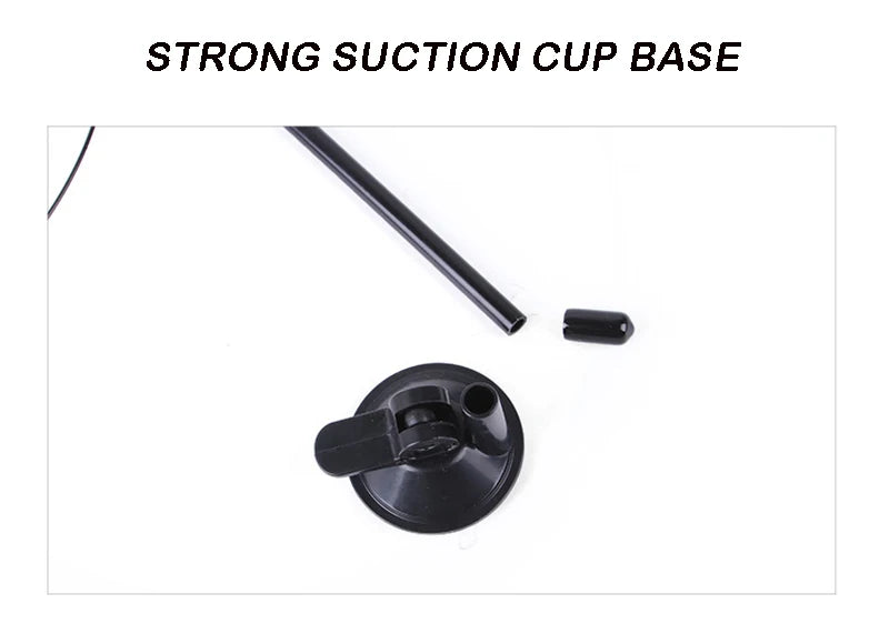 Interactive Feather Cat Teaser Wand with Suction Cup Base