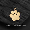 Cat Paw Print Pendant Necklace - Stainless Steel, Hypoallergenic