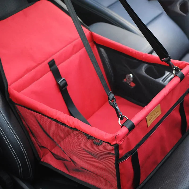 Foldable Travel Pet Car Seat Bag with Mesh Hanging Bags