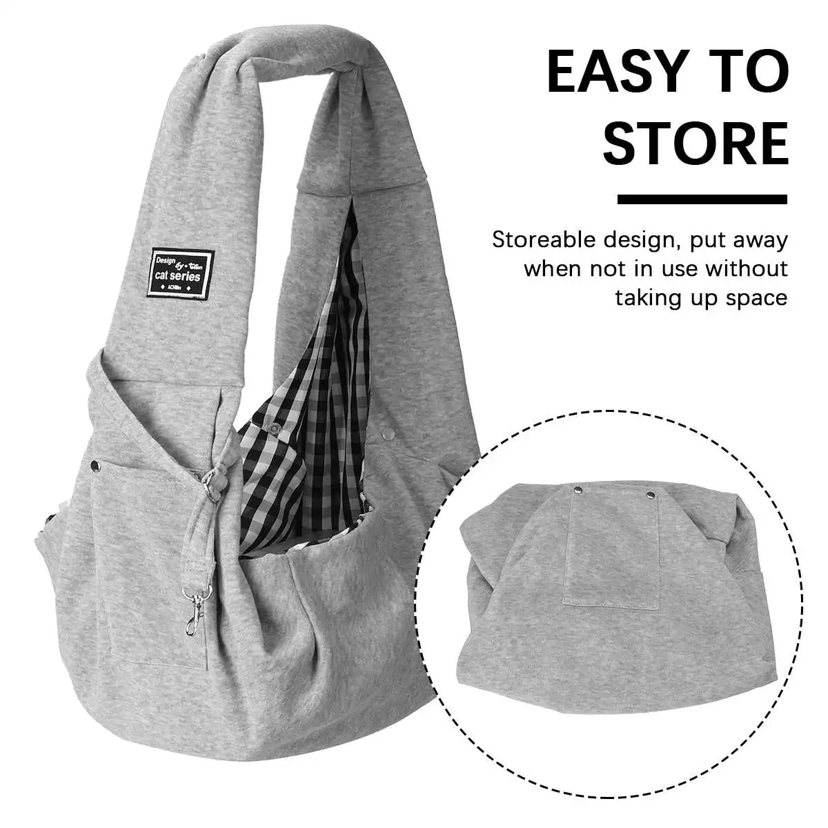 Cotton Pet Carrier Sling Bag for Small Dogs and Cats