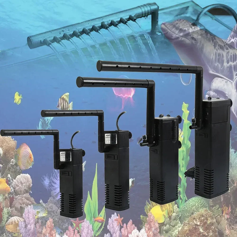 Filtre Submersible 5-en-1 pour Aquarium avec Stérilisateur UV