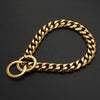 Polished Stainless Steel Slip Chain Dog Collar for Training and Walking