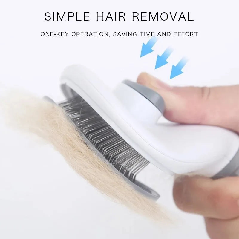 Brosse de toilettage auto-nettoyante pour animaux