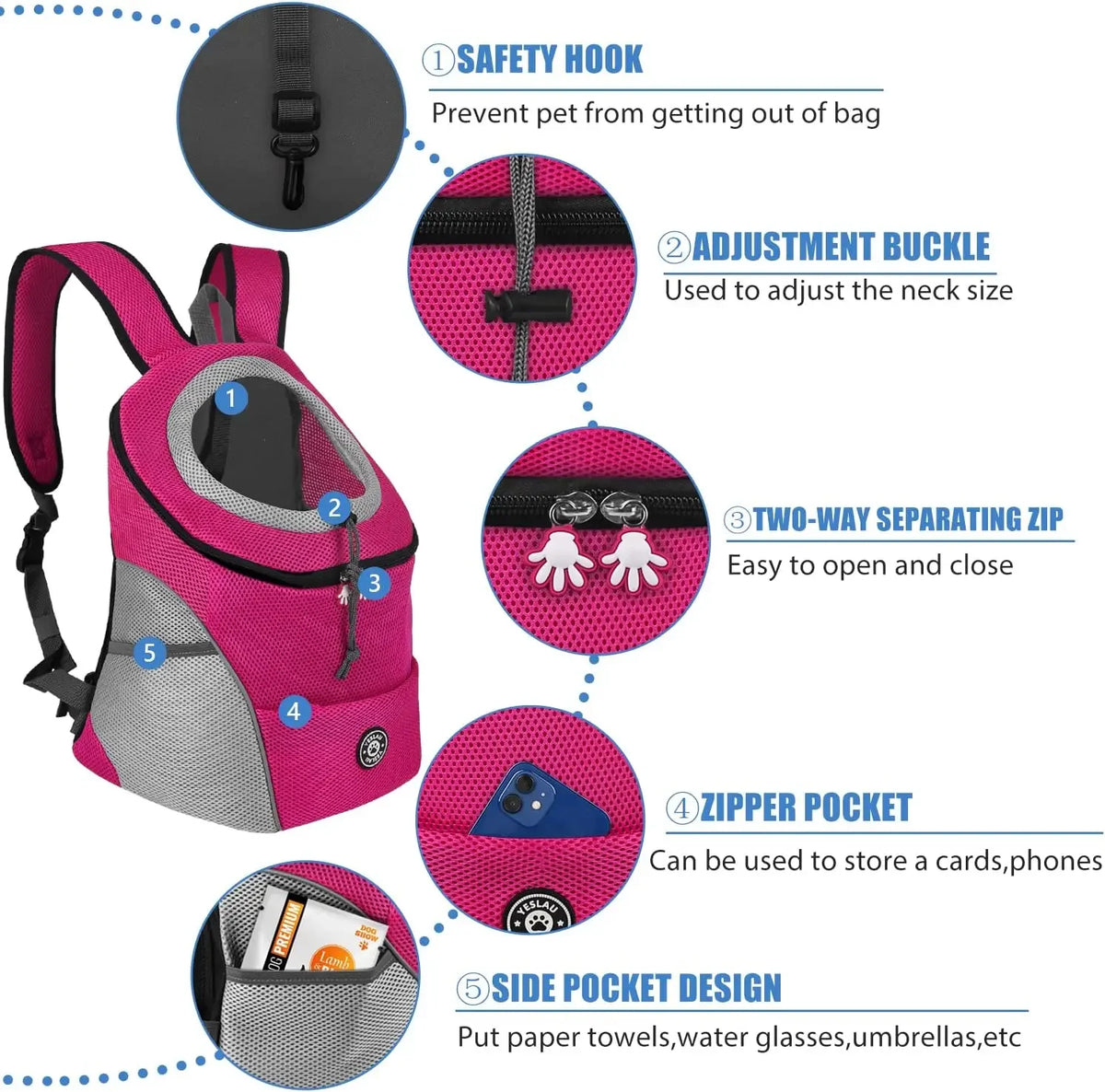 Pet Carrier Backpack for Small Dogs and Cats
