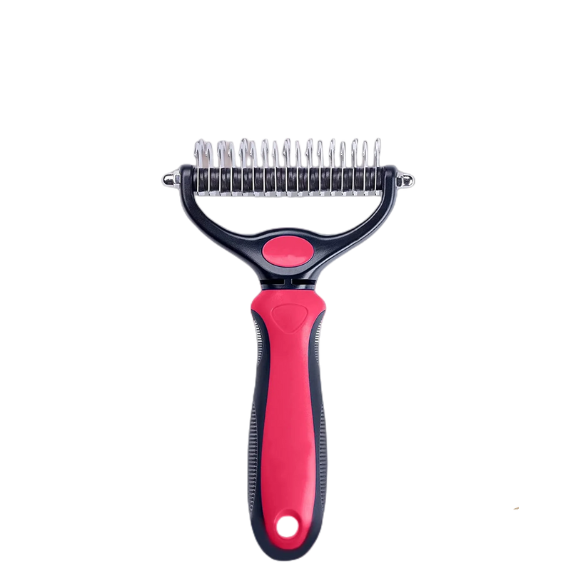 Brosse de toilettage anti-démêlage à double face pour animaux