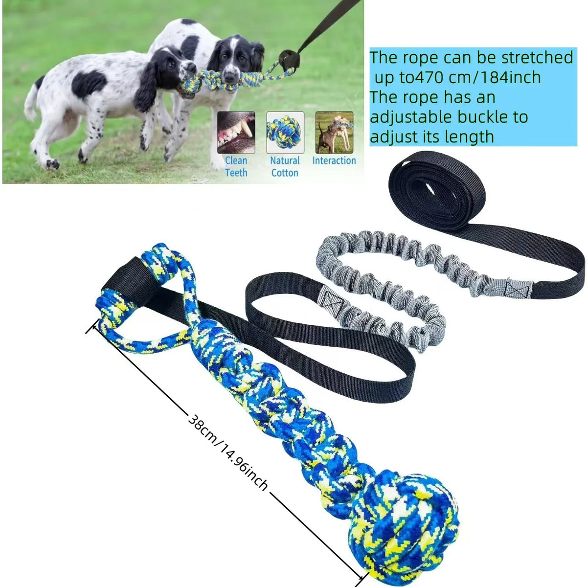 Interactive Bungee Tug Toy for Dogs