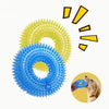 Bite-Resistant Squeaky Dog Chew Toy with Spiky Teething Ring