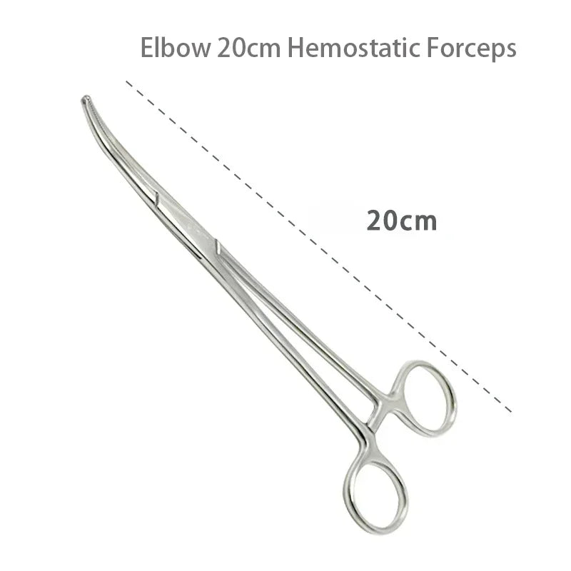 Stainless Steel Locking Hemostatic Forceps with Serrated Jaws