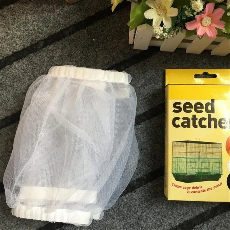 Breathable Nylon Mesh Bird Cage Seed Catcher