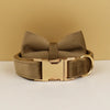 Personalisiertes Halsband, Geschirr & Leine Set mit abnehmbarem Fliegenknoten