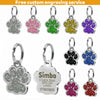 Personalized Engraved Pet ID Tag with Glitter Finish