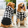 Plaid Fleece Pet Hoodie with Zipper Pocket