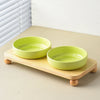 Elevated Ceramic Cat & Dog Bowl with Stand – 2-in-1 Food and Water Feeder