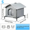 Outdoor Cat House with Heated Insulation and Raised Waterproof Base