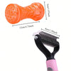 Double-Sided Stainless Steel Dematting Comb for Dogs and Cats