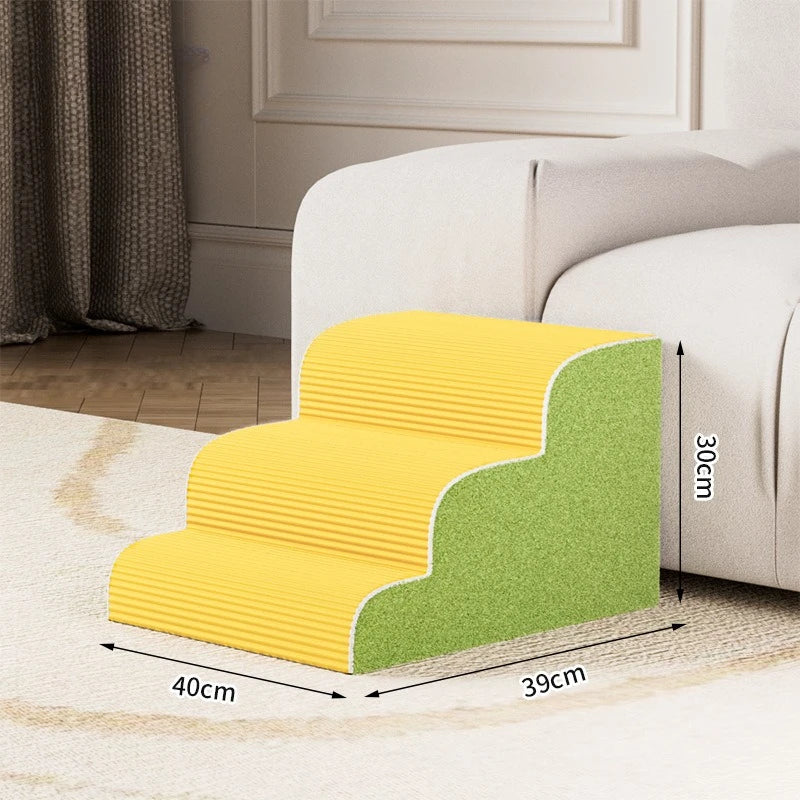 Foam Pet Stairs with Non-Slip Ladder for Dogs and Cats