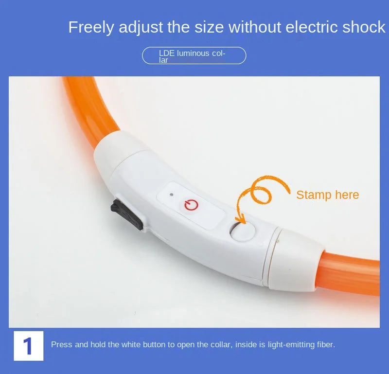 USB Rechargeable Luminous Collar for Dogs and Cats
