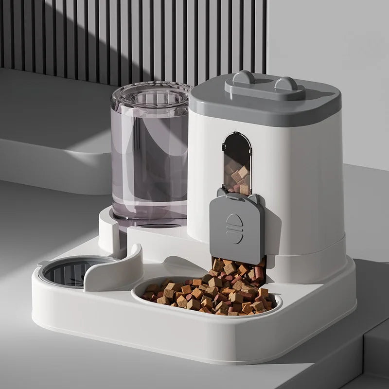 Cat and Dog Automatic Feeder with Spill Proof Water Fountain