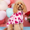 Sudadera de Peluche con Estampado de Corazones para Perro