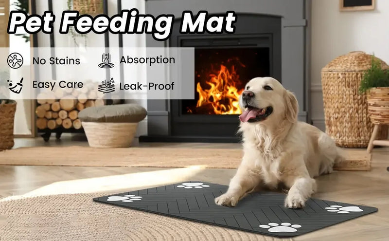 Tapis de Nourrissage Absorbant pour Animaux