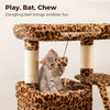 Compact Cat Tree Tower with Sisal Scratching Posts and Cozy Perches