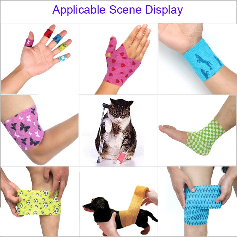 Self-Adhesive Elastic Bandage with Fun Prints (4.8m)