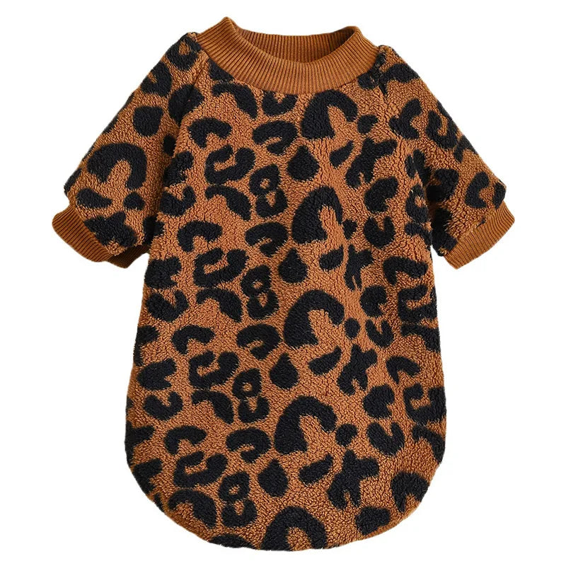 Leopard Print Dog Pullover Sweater