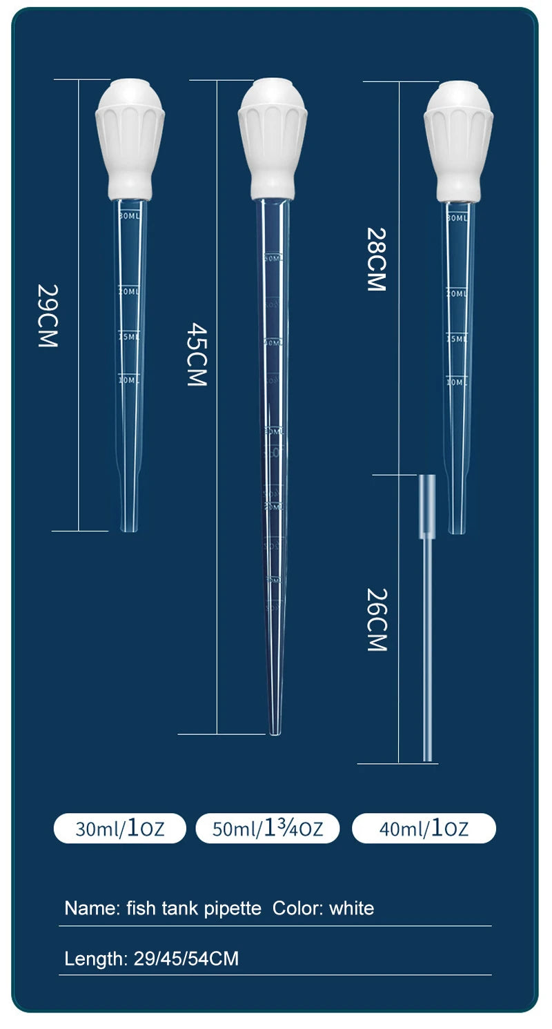 Siphon d'aquarium télescopique