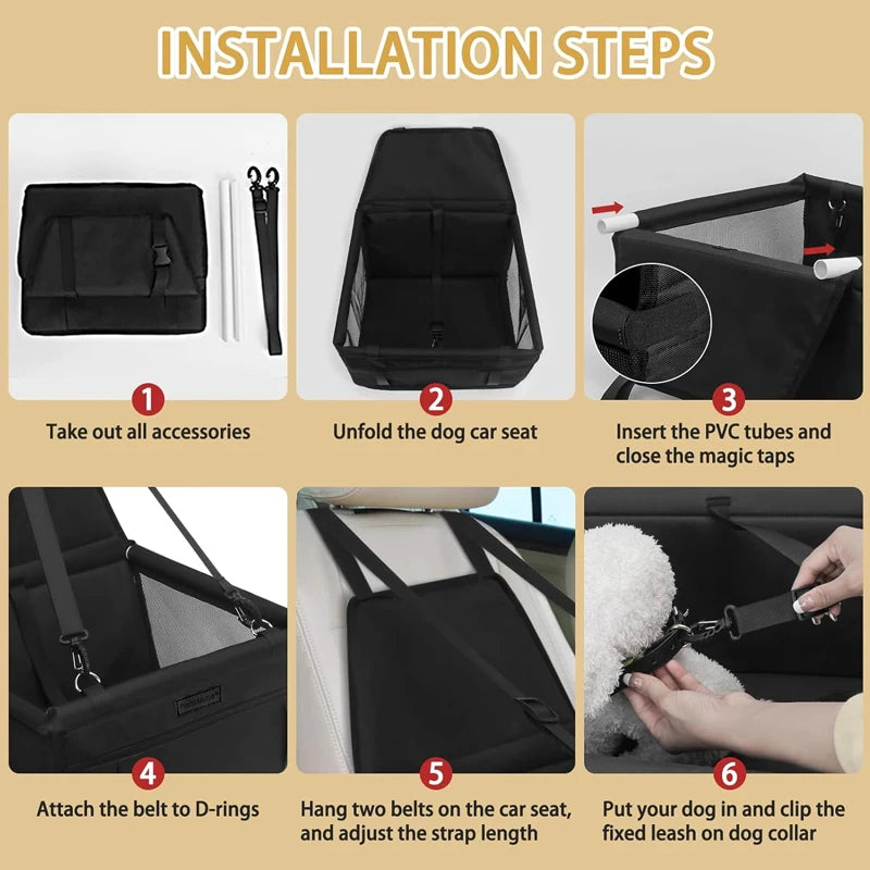 مخدة مقعد السيارة للحيوانات الأليفة قابلة للإزالة والغسل