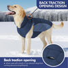 Reflective Waterproof Dog Coat with Fleece Lining and Leash Hole