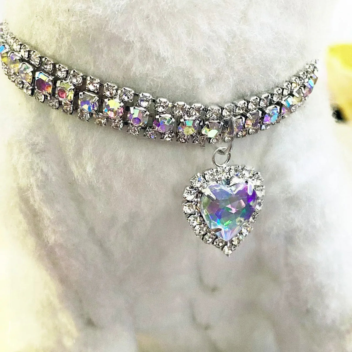 Love Water Drop Diamond Pet Necklace for Cats and Dogs
